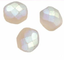 site français 100  PERLES FACETTES DE BOHEME  4 mm CRYSTAL MAT