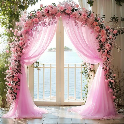 Tenture mariage voilage arche - tenture,