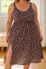 robe fleurie - bretelles