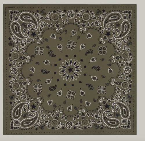 Grand bandana kaki - bandana, 100%