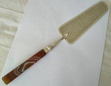 SOLID SILVER PIE SHOVEL AGATE