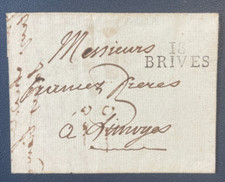 -=-=- Letter from BRIVES / 1813 for LIMOGES - Fabric Samples -=-=-