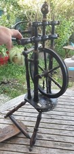 ANTIQUE 1864 SPINNING WHEEL FOLK ART SIGN WITH D BONE INLAY