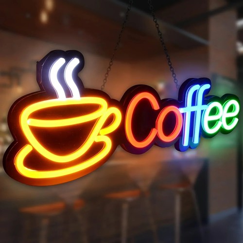 Enseigne néon coffee café - enseigne,