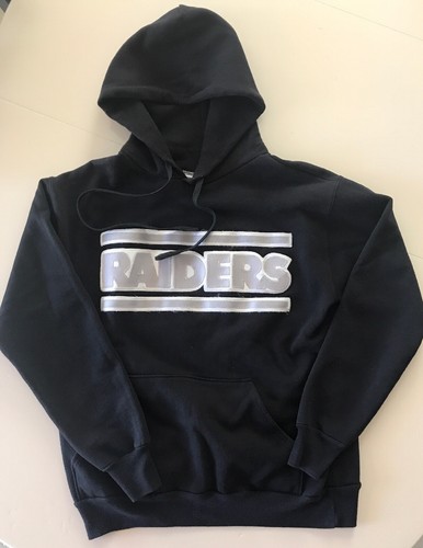 Vtg raiders black hoodie - vtg,