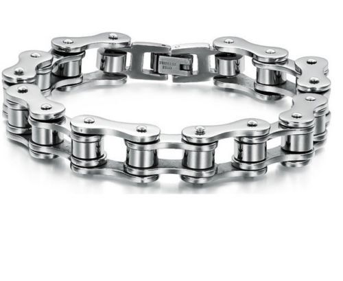 Bracelet chaîne moto inox - de,