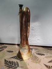 Clairon Militaire Cuivre laiton bugle de charge 1914-1918 ww1 Insigne Régiment 