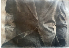 Gravure orig Manière noire André Beguin sign Buste d'homme Veste Costard 2003