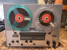 CLEAN VINTAGE Uher Variocord 23 Reel to Reel-partial working w. COVER+Tapes(2)