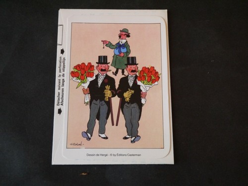 Carte postale tintin - carte, herge