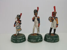 Lot of 3 Imperial Guard Empire Drum Walking Grenadier Figures 