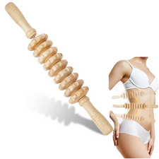 Wooden Massage Roller – Fascia & Muscle Trigger Point, Cellulite Relief Tool