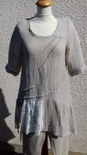 Robe tunique fantaisie lin - robe,