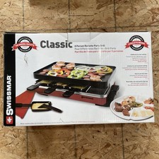 Swissmar Classic Raclette Grill - Red Non-Stick Reversible - 8 Person