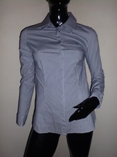 CHEMISE RIVER WOODS FEMME MOTIF FEUILLE BLEU NUIT ET BLANC T: 36/38