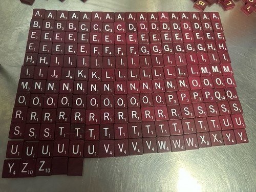 Scrabble deluxe wood letter - scrabble,