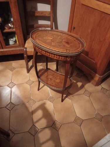 Gueridon marqueterie - gueridon,