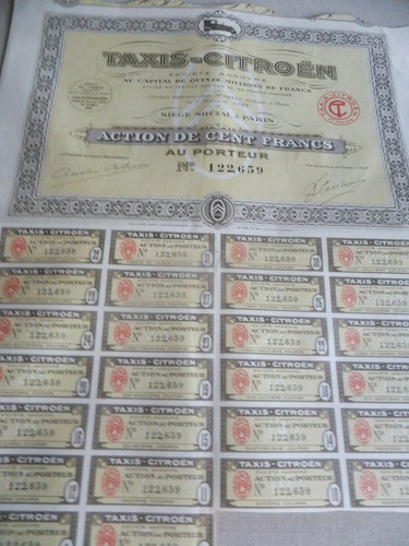 Action titre ancien taxis - ancien,