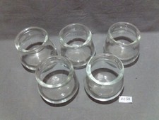 Lot of 4 old molded glass medical suction cups (ref CC38)