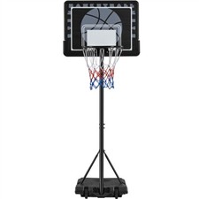 Panier de Basket Ext��rieur Portable R��glable Panier de Basket sur Pied Noir