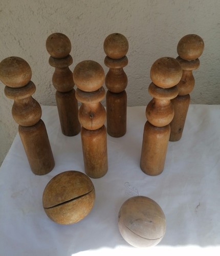 Ancien jeu quilles bois - de,