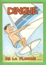 ALEXANDRE postcard humor C SAILING BOARD crazy / cp 1970s/90s