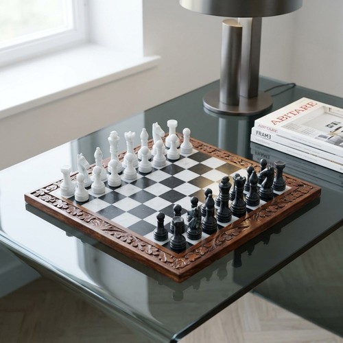 échiquier élégant bord en - :,