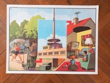 Grande affiche scolaire MDI. N°45 fin de la série, 1 face. Radio et télévision.