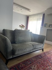 canapé 3 places Velours Gris