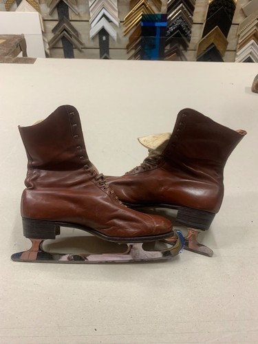Beaux patins glace - patins, cuir