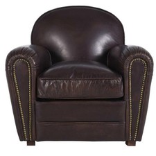 Fauteuil Club cuir 67x80x76cm