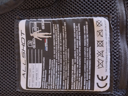 Gilet airbag moto allshot - airbag,