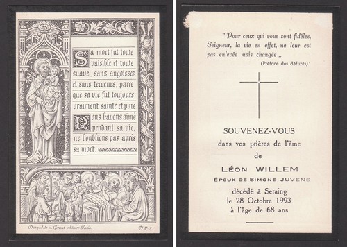Image pieuse mortuaire m - -,