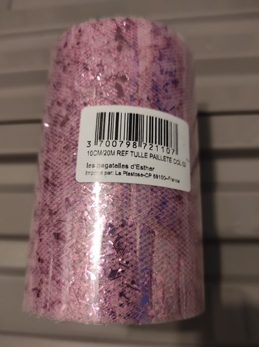 Rouleau tulle rose largeur - de,