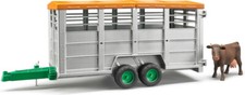 BRUDER - Remorque bétaillère 2 essieux avec 1 vache jouet BRUDER - 1/16 - BRU...