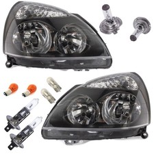 PHARES FEUX AVANT OPTIQUES GAUCHE & DROITE POUR RENAULT CLIO 2 II PHASE 2 H1/H7