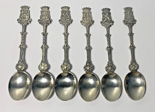 HUBERTUS HOOIJKAAS for DOUWE EGBERTS 90 Silver Dutch Provinces Teaspoon x 6