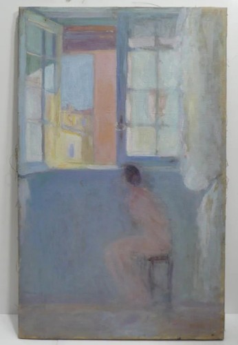 Tableau ancien huile portrait - huile,