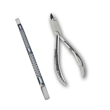 Prestige Professionnel Cuticule Ongle Pinces & 1 Pousseurs Manucure Pédicure
