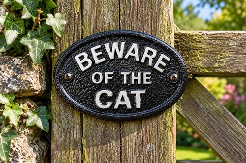 Plaque murale maison chat - murale,