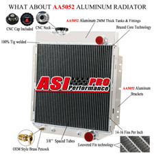 4 ROW Aluminum Radiator For 1965-1966 Ford Mustang 260 289 V8 Falcon AT/MT