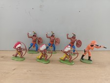  7 British Herald Cowboy Indian Soldiers 