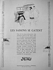 PRESS AD 1925 FORD AUTOMOBILES INTERIOR DRIVING 4 DOOR