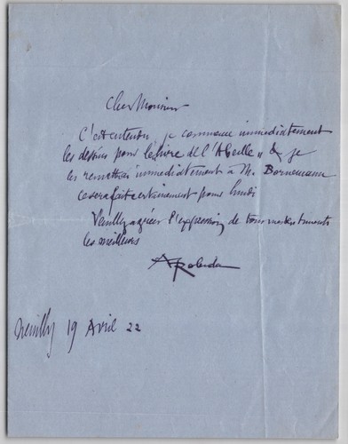 Albert robida lettre - robida,