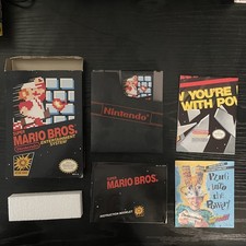 Super Mario Bros. Nintendo NES 1985 NES Black Box CIB Complete in Box. Tested
