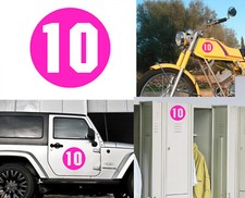 Numéro 10, Autocollant Vinyle