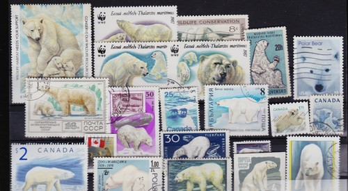 Lot timbres ours polaire wwf - timbres,