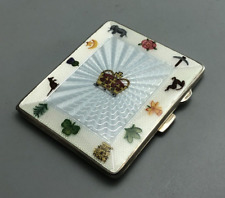 Antique Silver & Enamelled Cigarette Case Joseph Gloster 1952 DEEZX