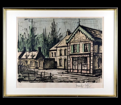 Lithographie cimetière - lithographie,