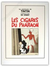 Affiche Sérigraphie Hergé Tintin et les Cigares du Pharaon 2000ex 60x80 cm
